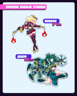 Spinning acrylic standee
